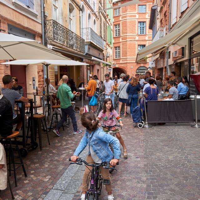 Rue du Greffe à vélo