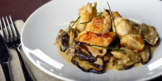 Recette E22470 Fricassee De Poulet A La Creme Et Champignons