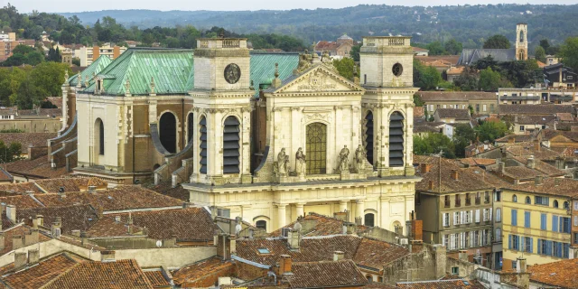 Europe, France, Occitanie, Midi-Pyrénées, Tarn-et-Garonne, Montauban, Baroque Notre-Dame de l'Assomption Cathedral, // Europe, France, Occitanie, Midi-Pyrenees, Tarn-et-Garonne, Montauban, Baroque Notre-Dame de l'Assomption Cathedral,