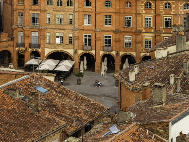 Europa, Francia, Occitanie, Midi-Pyrénées, Tarn-et-Garonne, Montauban, Place Nationale, // Europa, Francia, Occitanie, Midi-Pyrénées, Tarn-et-Garonne, Montauban, Place Nationale,